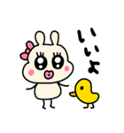 riekimのくちびるンルンうさぎスタンプ（個別スタンプ：7）