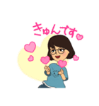 ひし形ショート女子1（個別スタンプ：5）