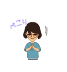 ひし形ショート女子1（個別スタンプ：12）