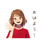 やさしい妻の寝坊おはよう（個別スタンプ：2）