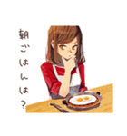 やさしい妻の寝坊おはよう（個別スタンプ：12）