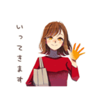 やさしい妻の寝坊おはよう（個別スタンプ：34）