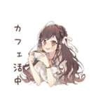ゆるふわガーリーな女の子のカフェ活報告（個別スタンプ：1）