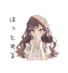 ゆるふわガーリーな女の子のカフェ活報告（個別スタンプ：8）