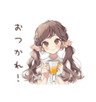 ゆるふわガーリーな女の子のカフェ活報告（個別スタンプ：11）