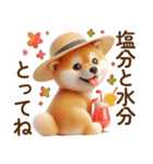 良く使う言葉の夏の柴犬- ̗̀ ☺︎  ̖́-（個別スタンプ：7）