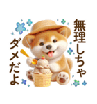 良く使う言葉の夏の柴犬- ̗̀ ☺︎  ̖́-（個別スタンプ：11）