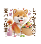 良く使う言葉の夏の柴犬- ̗̀ ☺︎  ̖́-（個別スタンプ：23）