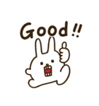 ウサギのウーのピースなスタンプ（個別スタンプ：6）