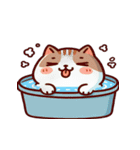 お風呂猫 気絶した,（個別スタンプ：10）
