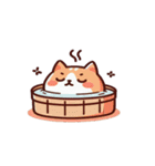 お風呂猫 気絶した,（個別スタンプ：13）