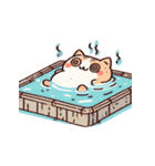 お風呂猫 気絶した,（個別スタンプ：22）