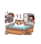 お風呂猫 気絶した,（個別スタンプ：26）
