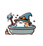 お風呂猫 お願い お願い,（個別スタンプ：9）