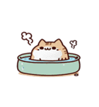 お風呂猫 ハートが壊れた,（個別スタンプ：15）