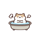 お風呂猫 入浴中,（個別スタンプ：1）