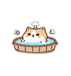 お風呂猫 入浴中,（個別スタンプ：6）