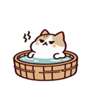 お風呂猫 入浴中,（個別スタンプ：10）