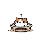 お風呂猫 入浴中,（個別スタンプ：27）