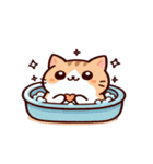 お風呂猫 ハグして,（個別スタンプ：9）
