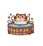 お風呂猫 ハグして,（個別スタンプ：19）