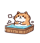 お風呂猫 ハグして,（個別スタンプ：28）
