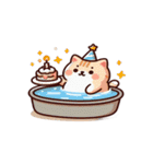 お風呂猫 あくび,（個別スタンプ：2）