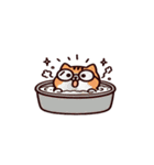お風呂猫 あくび,（個別スタンプ：3）
