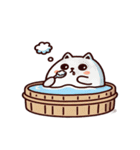 お風呂猫 あくび,（個別スタンプ：7）