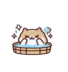 お風呂猫 あくび,（個別スタンプ：9）