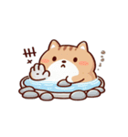 お風呂猫 朝ごはん中,（個別スタンプ：13）