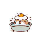 お風呂猫 朝ごはん中,（個別スタンプ：18）