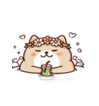 お風呂猫 朝ごはん中,（個別スタンプ：19）