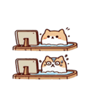 お風呂猫 朝ごはん中,（個別スタンプ：28）