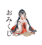 夏を楽しむ巫女さんスタンプ★（個別スタンプ：33）