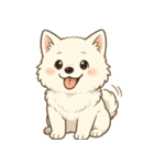 白柴犬ちゃんと日本犬（個別スタンプ：1）