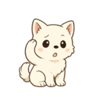 白柴犬ちゃんと日本犬（個別スタンプ：6）
