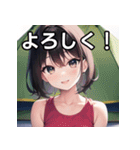 キャンプデート女子（個別スタンプ：1）