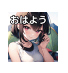 キャンプデート女子（個別スタンプ：6）