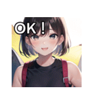キャンプデート女子（個別スタンプ：9）