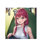 キャンプデート女子（個別スタンプ：17）