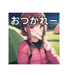 キャンプデート女子（個別スタンプ：35）