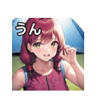 キャンプデート女子（個別スタンプ：38）