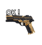 【おしゃべり用】金色の拳銃（個別スタンプ：9）
