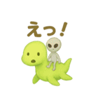 ネッシーとふわふわケサランのスタンプ（個別スタンプ：5）