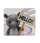 ベアードバクカプセルトイ(四角型)（個別スタンプ：8）