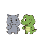 ワニとカバのものがたり（個別スタンプ：2）