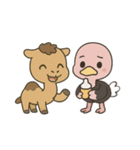 ダチョウとラクダのものがたり（個別スタンプ：1）