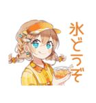 夏バイト★ウェイトレスの日常（個別スタンプ：4）