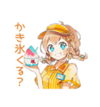 夏バイト★ウェイトレスの日常（個別スタンプ：7）